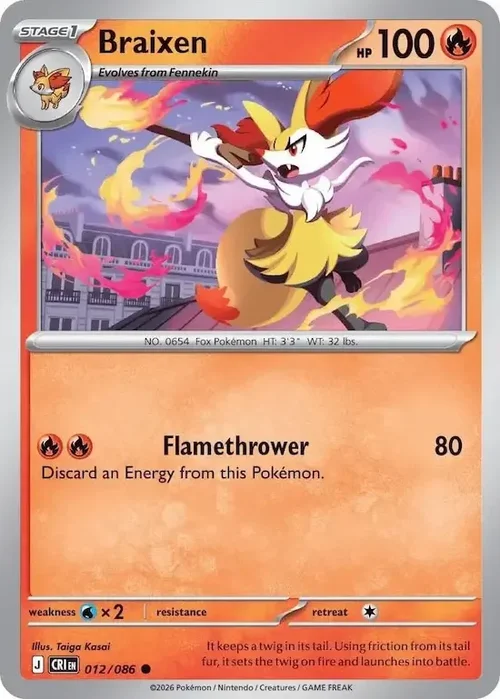 CRI Chaos Rising - 012/086 - Braixen
