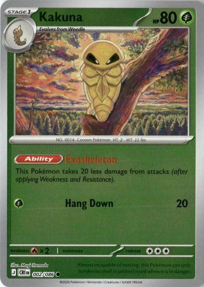 CRI Chaos Rising - 002/086 - Kakuna (Reverse Holo)