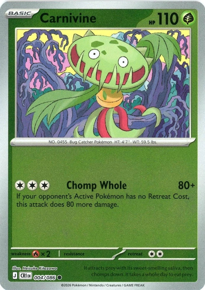 CRI Chaos Rising - 004/086 - Carnivine (Reverse Holo)