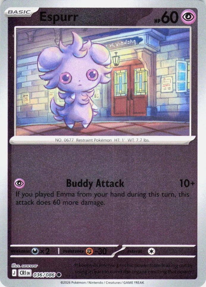 CRI Chaos Rising - 036/086 - Espurr (Reverse Holo)