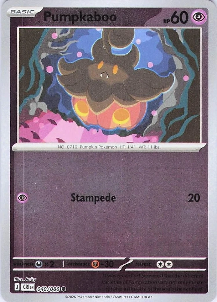 CRI Chaos Rising - 040/086 - Pumpkaboo (Reverse Holo)