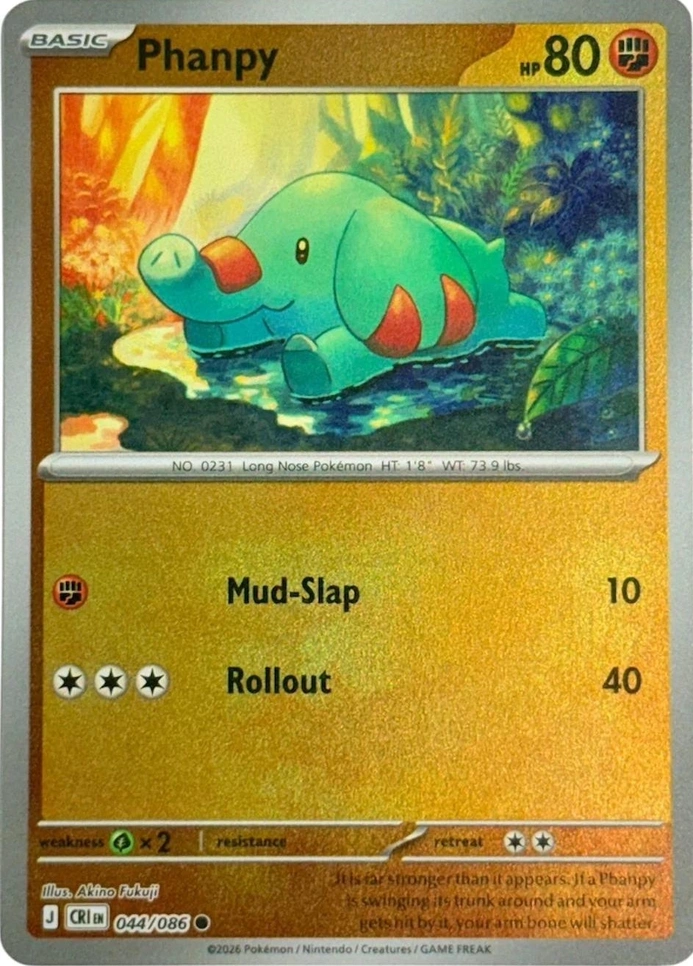 CRI Chaos Rising - 044/086 - Phanpy (Reverse Holo)