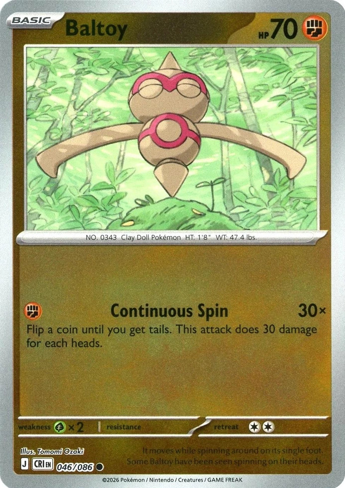 CRI Chaos Rising - 046/086 - Baltoy (Reverse Holo)