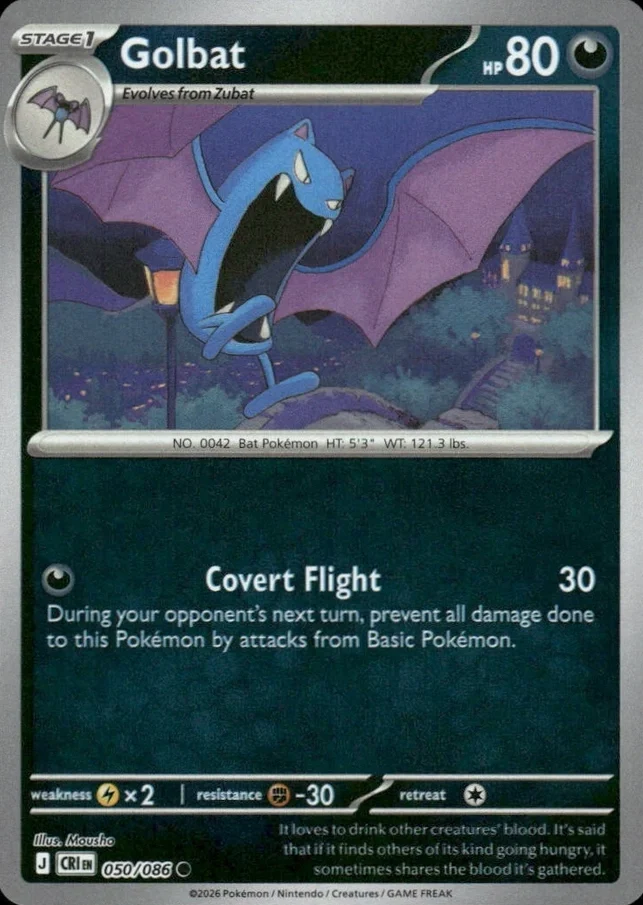 CRI Chaos Rising - 050/086 - Golbat (Reverse Holo)