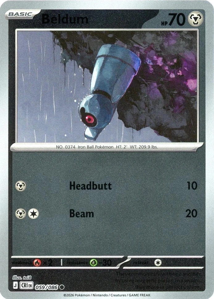 CRI Chaos Rising - 059/086 - Beldum (Reverse Holo)