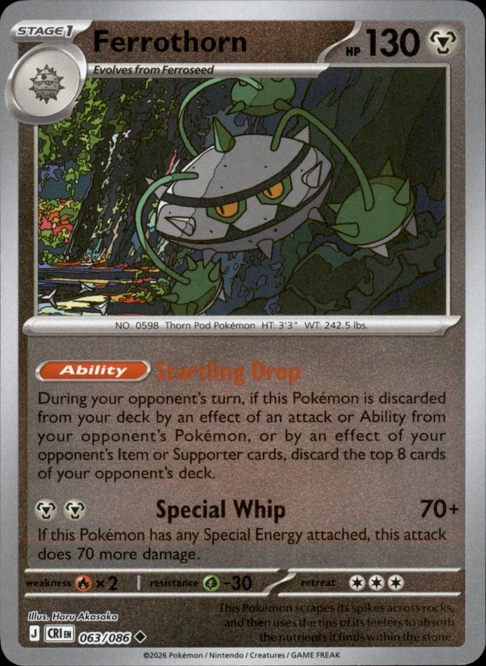CRI Chaos Rising - 063/086 - Ferrothorn (Reverse Holo)