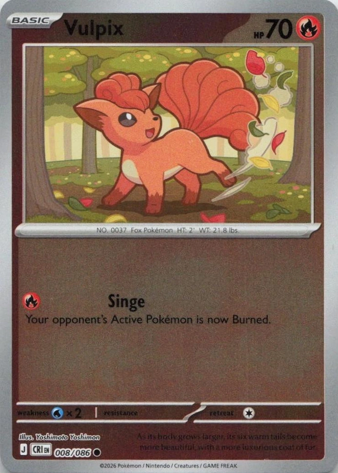 CRI Chaos Rising - 008/086 - Vulpix (Reverse Holo)