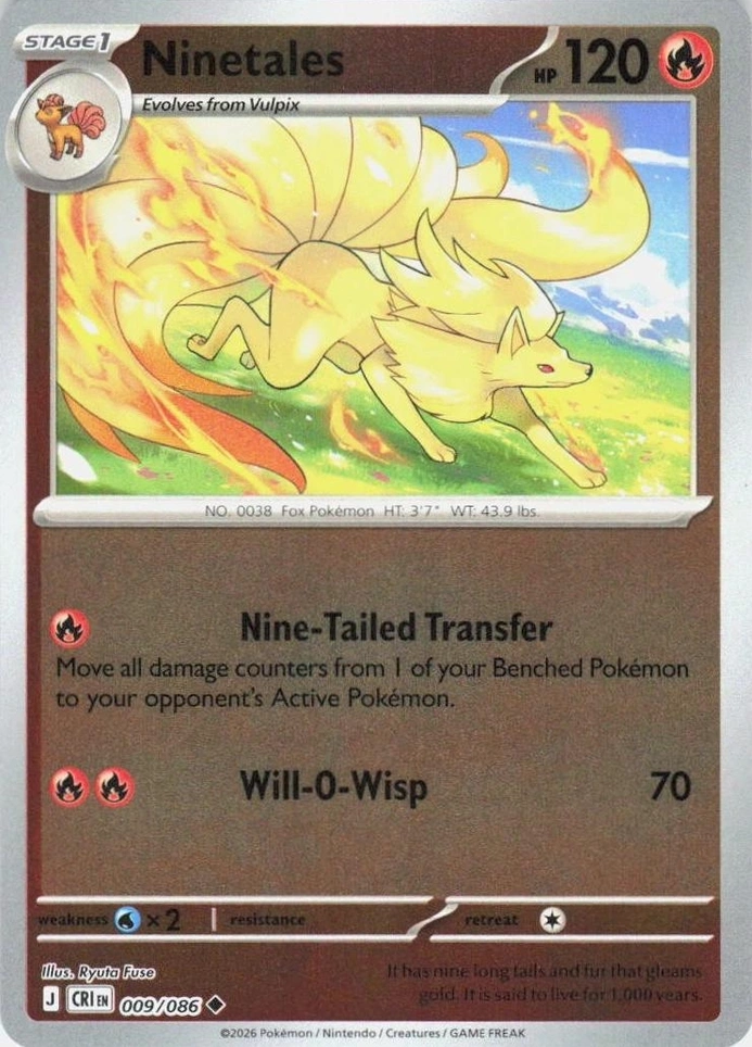 CRI Chaos Rising - 009/086 - Ninetales (Reverse Holo)