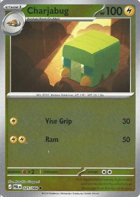 PBL Pitch Black - 025/084 - Charjabug (Reverse Holo)