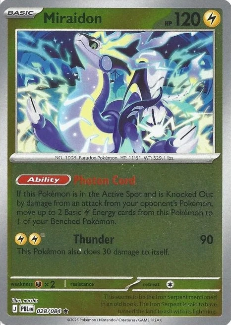 PBL Pitch Black - 028/084 - Miraidon (Reverse Holo)