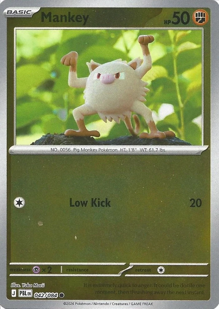 PBL Pitch Black - 042/084 - Mankey (Reverse Holo)