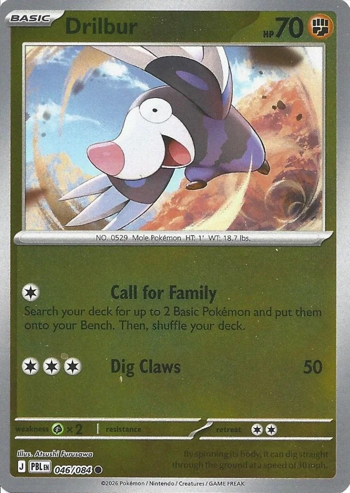 PBL Pitch Black - 046/084 - Drilbur (Reverse Holo)