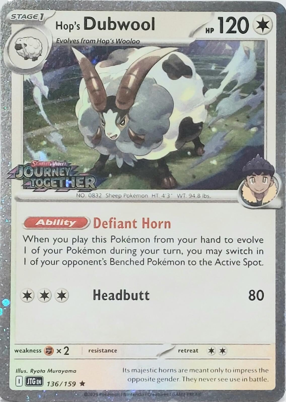 JTG Journey Together - 136/159 - Hop's Dubwool (Stamped Holo)