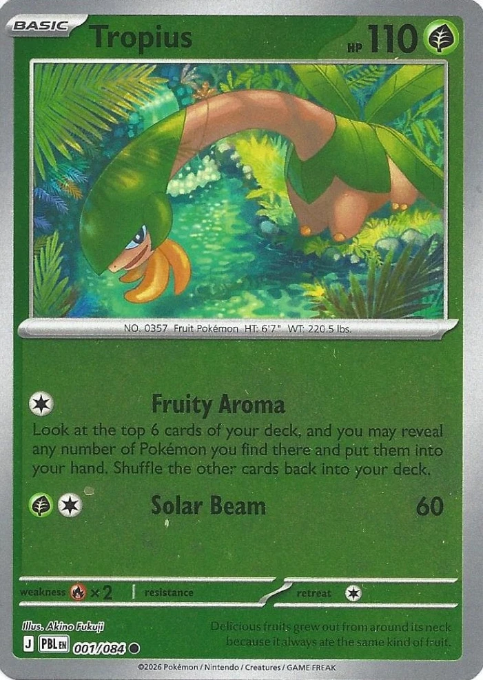 PBL Pitch Black - 001/084 - Tropius (Reverse Holo)