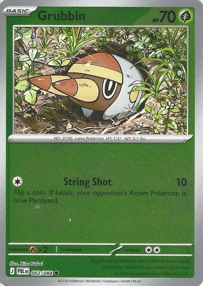 PBL Pitch Black - 002/084 - Grubbin (Reverse Holo)