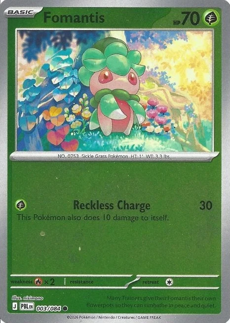 PBL Pitch Black - 003/084 - Fomantis (Reverse Holo)