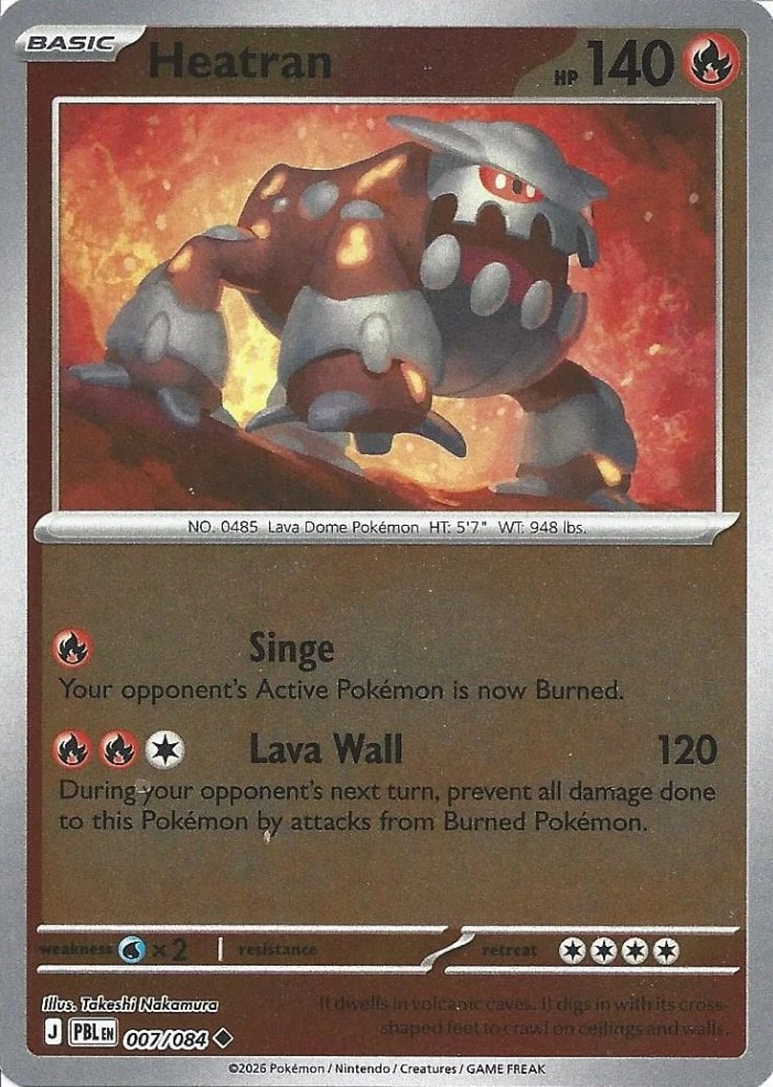 PBL Pitch Black - 007/084 - Heatran (Reverse Holo)