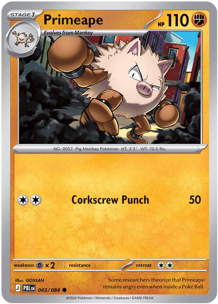 PBL Pitch Black - 043/084 - Primeape