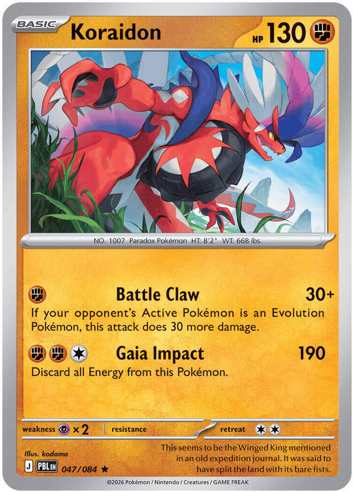 PBL Pitch Black - 047/084 - Koraidon (Holo)