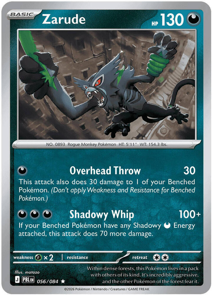 PBL Pitch Black - 056/084 - Zarude (Holo)