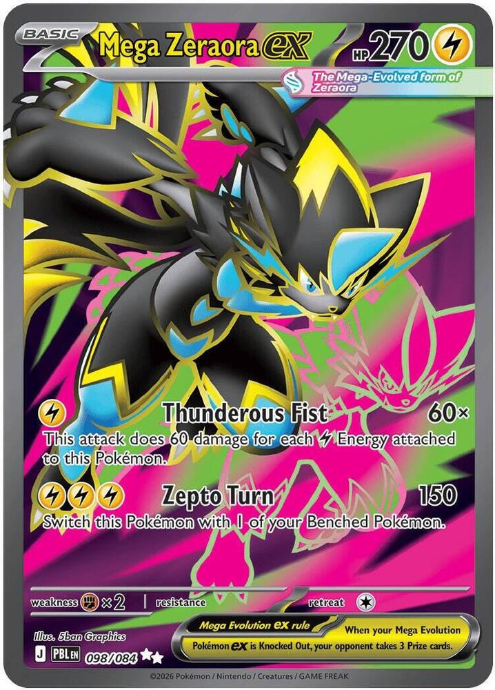 PBL Pitch Black - 098/084 - Mega Zeraora ex