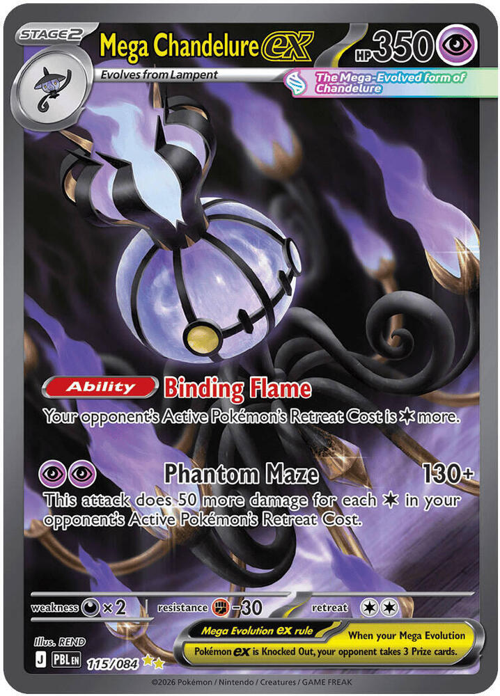PBL Pitch Black - 115/084 - Mega Chandelure ex