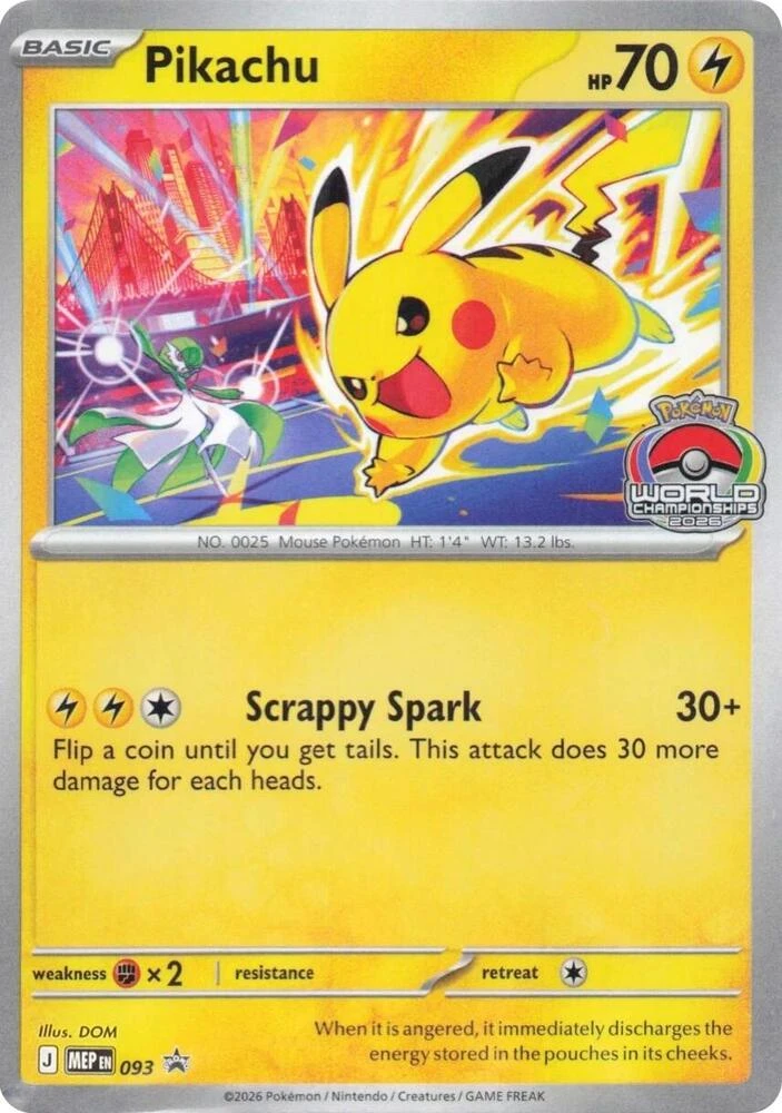 MEP Mega Evolution Promos - MEP093 - Pikachu (World Championships 2026)