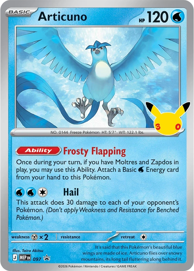 MEP Mega Evolution Promos - MEP097 - Articuno (Stamped Holo)
