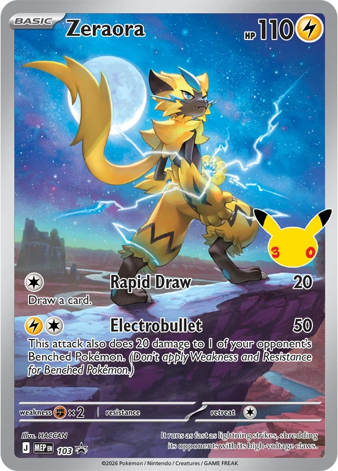 MEP Mega Evolution Promos - MEP103 - Zeraora (Stamped)