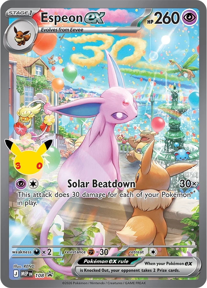 MEP Mega Evolution Promos - MEP108 - Espeon ex (Stamped)