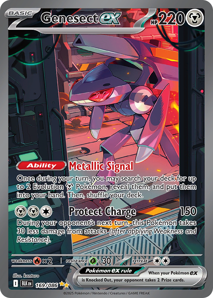 Karta Pokémon - Black Bolt - 169 - Genesect ex