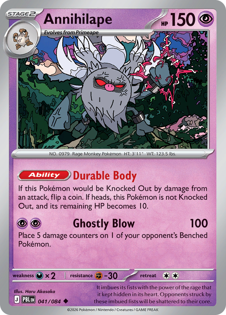 Karta Pokémon - Pitch Black - 041 - Annihilape (Reverse Holofoil)